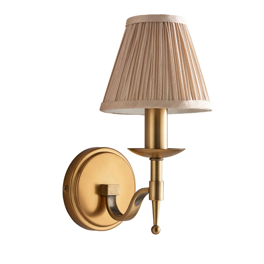 Endon 63653 - Væglampe STANFORD 1xE14/40W/230V messing/beige