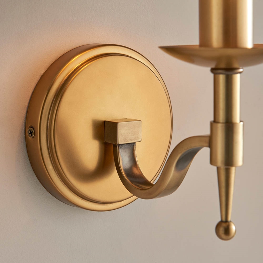 Endon 63653 - Væglampe STANFORD 1xE14/40W/230V messing/beige