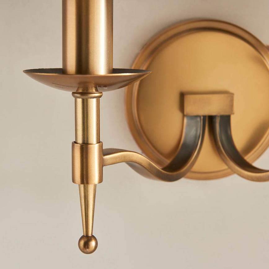 Endon 63654 - Væglampe STANFORD 2xE14/40W/230V messing/beige