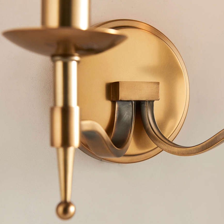 Endon 63654 - Væglampe STANFORD 2xE14/40W/230V messing/beige