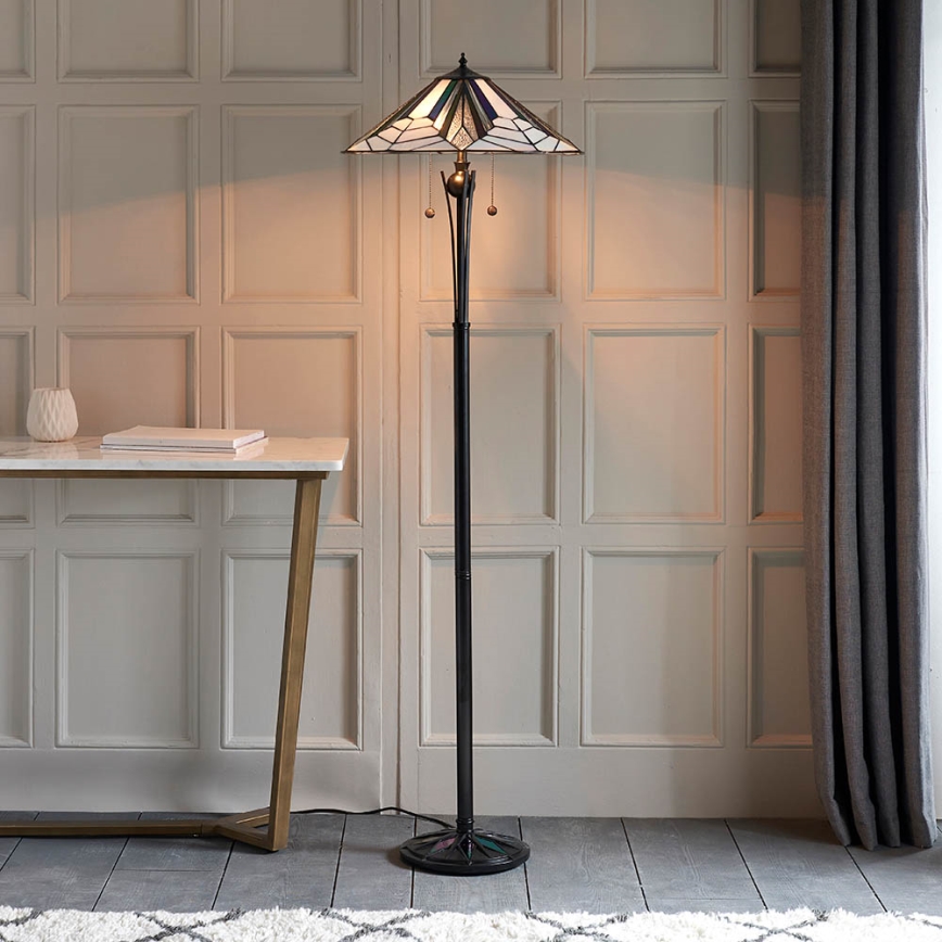 Endon 63934 - Gulvlampe ASTORIA 2xE27/60W/230V diameter 48 cm