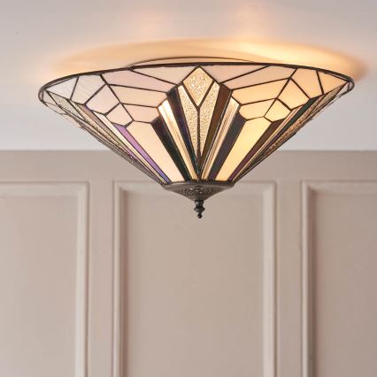 Endon 63935 - Loftlampe Tiffany ASTORIA 2xE27/60W/230V Ø 48 cm