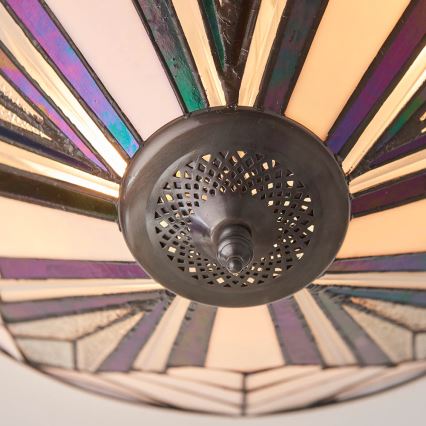 Endon 63935 - Loftlampe Tiffany ASTORIA 2xE27/60W/230V Ø 48 cm