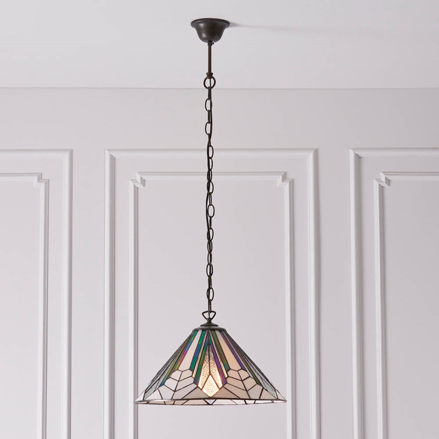 Endon 63937 - Lysekrone på kæde Tiffany ASTORIA 1xE27/60W/230V Ø 40 cm