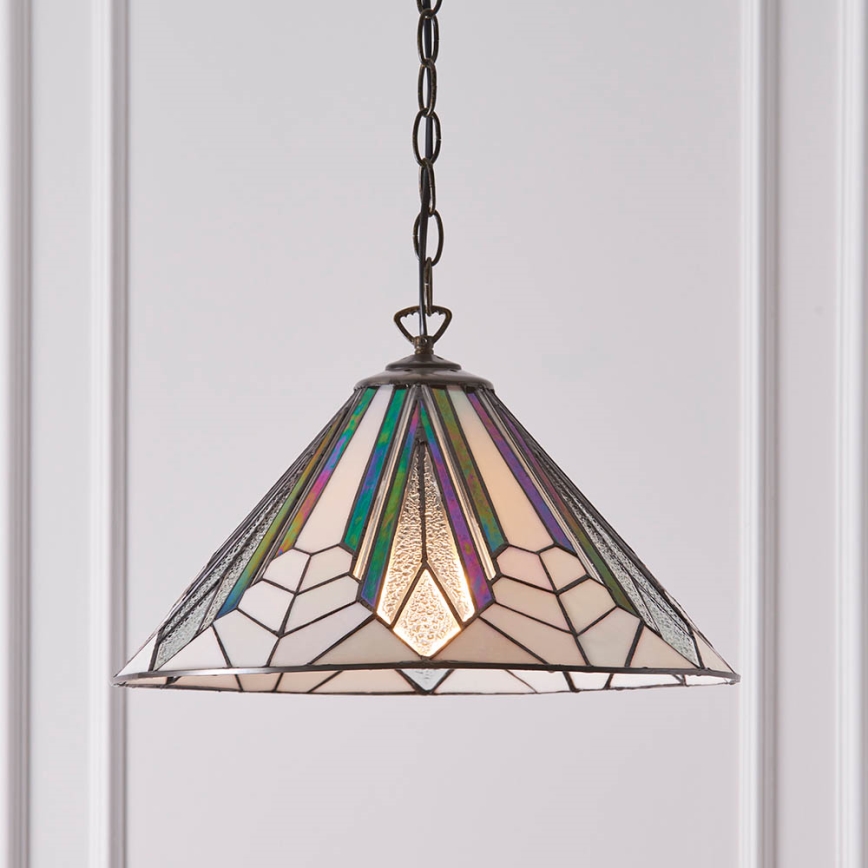 Endon 63937 - Pendel med kædeophæng ASTORIA 1xE27/60W/230V diameter 40 cm