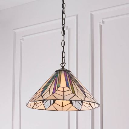 Endon 63937 - Pendel med kædeophæng ASTORIA 1xE27/60W/230V diameter 40 cm