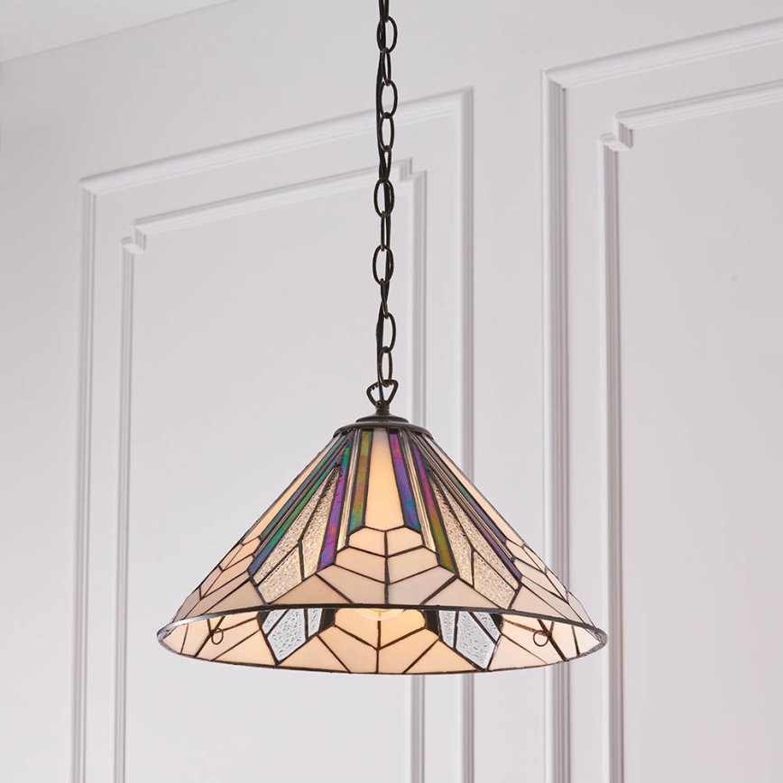 Endon 63937 - Pendel med kædeophæng ASTORIA 1xE27/60W/230V diameter 40 cm