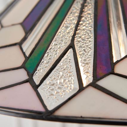 Endon 63938 - Tiffany ASTORIA lysekrone på kæde, 1xE27/60W/230V, Ø 48 cm