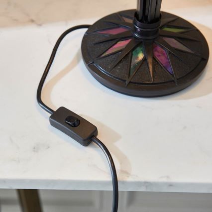 Endon 63939 - Bordlampe Tiffany ASTORIA, 2 x E27, 60 W, 230 V, Ø 40 cm