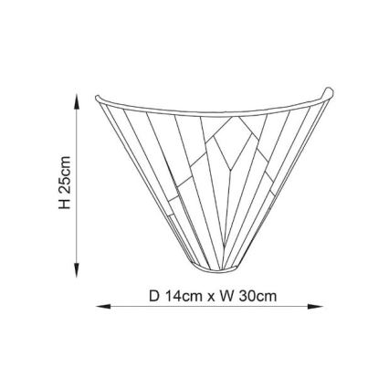 Endon 63940 - Væglampe Tiffany ASTORIA 1xE14/40W/230V
