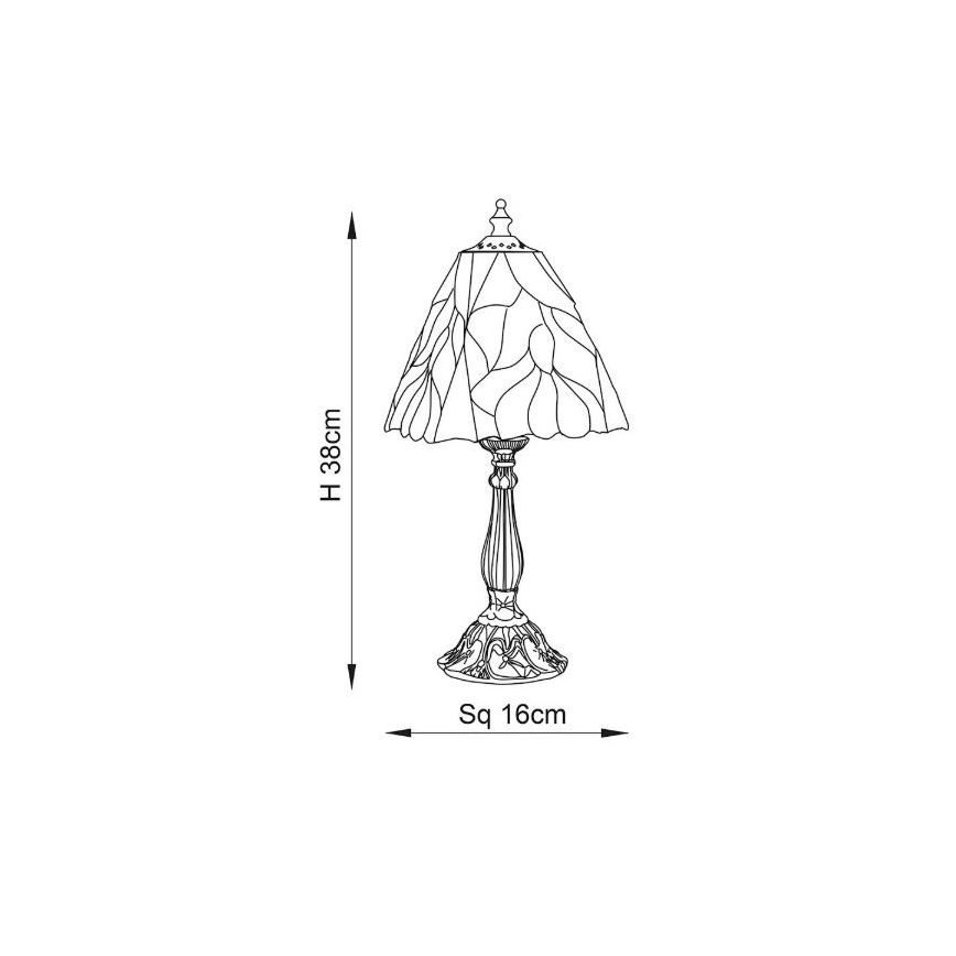 Endon 63963 - Bordlampe Tiffany BOTANICA 1xE14/40W/230V Ø 16 cm