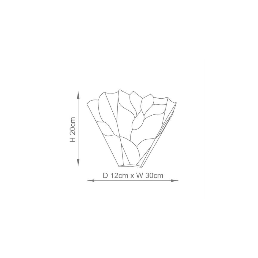 Endon 63964 - Væglampe Tiffany BOTANICA 1xE14/40W/230V