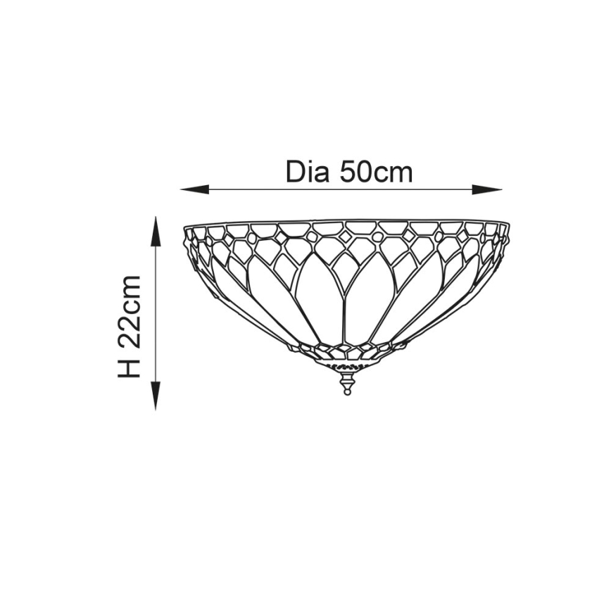 Endon 63973 - Loftlampe BROOKLYN 2xE14/60W/230V diameter 50 cm