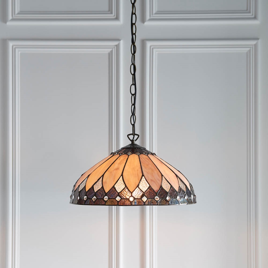 Endon 63977 - Pendel med kædeophæng BROOKLYN 1xE27/60W/230V diameter 40 cm