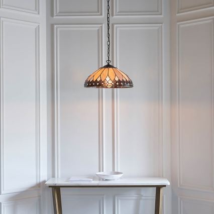 Endon 63977 - Pendel med kædeophæng BROOKLYN 1xE27/60W/230V diameter 40 cm