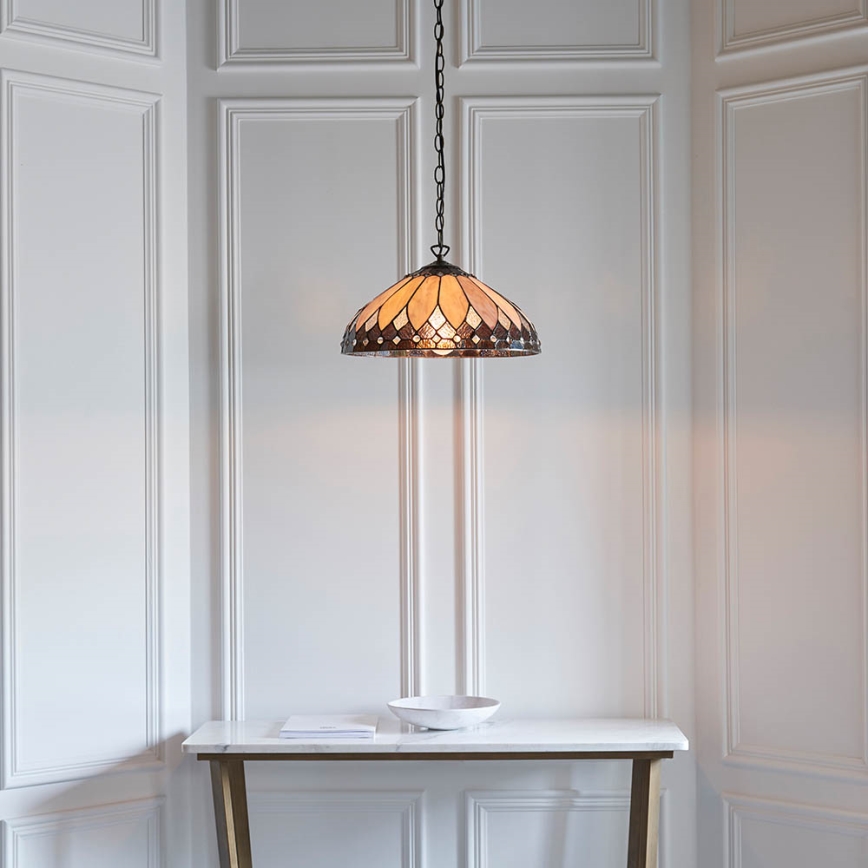 Endon 63977 - Pendel med kædeophæng BROOKLYN 1xE27/60W/230V diameter 40 cm