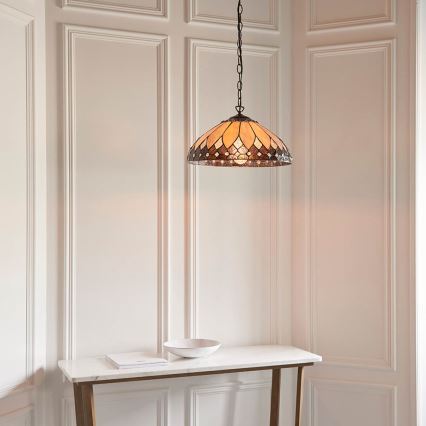 Endon 63977 - Pendel med kædeophæng BROOKLYN 1xE27/60W/230V diameter 40 cm