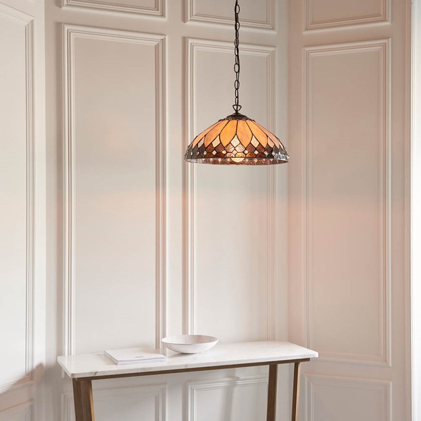 Endon 63977 - Pendel med kædeophæng BROOKLYN 1xE27/60W/230V diameter 40 cm