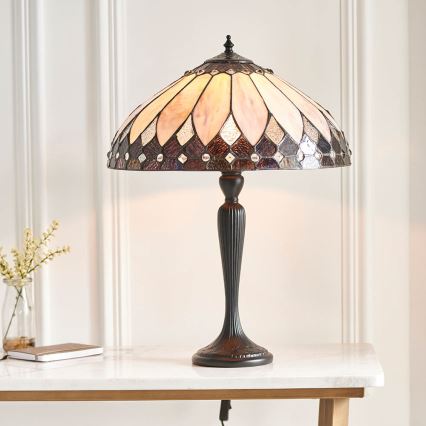 Endon 63982 - Bordlampe BROOKLYN 1xE27/60W/230V Ø 40 cm