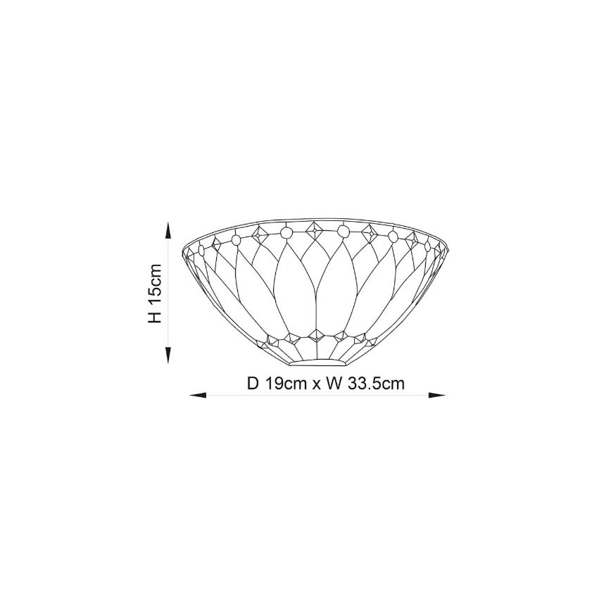 Endon 63983 - Væglampe BROOKLYN 1xE14/40W/230V