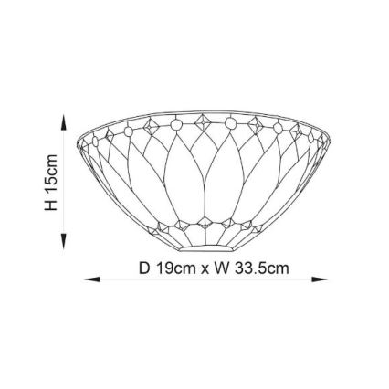 Endon 63983 - Væglampe Tiffany BROOKLYN 1xE14/40W/230V