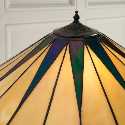 Endon 64041 - Gulvlampe Tiffany DARK STAR 2xE27/60W/230V Ø 49 cm