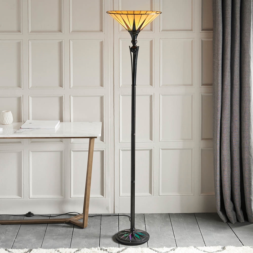 Endon 64042 - Gulvlampe DARK STAR 1xE27/60W/230V diameter 42 cm