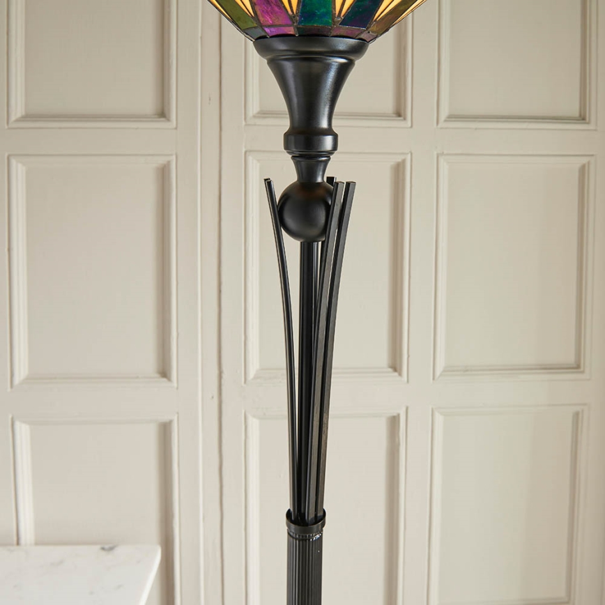 Endon 64042 - Gulvlampe DARK STAR 1xE27/60W/230V diameter 42 cm