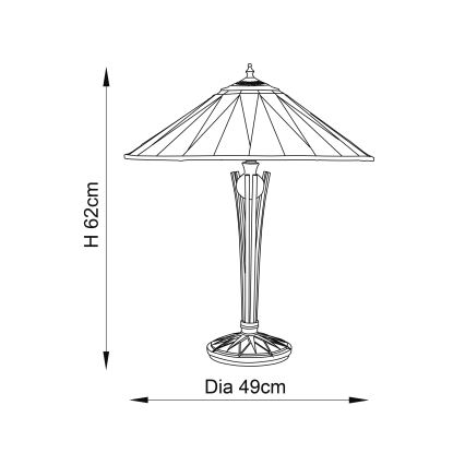 Endon 64045 - Bordlampe DARK STAR 2xE27/60W/230V diameter 49 cm