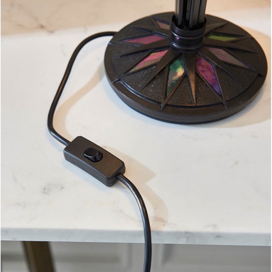 Endon 64045 - Bordlampe Tiffany DARK STAR 2xE27/60W/230V Ø 49 cm