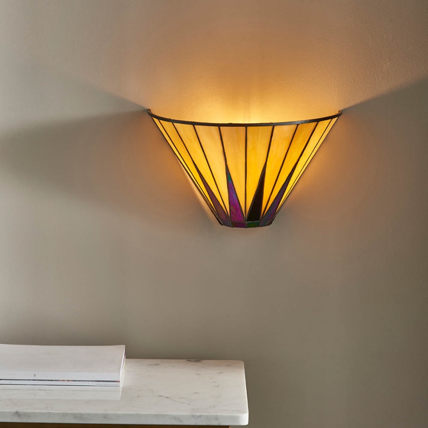 Endon 64046 - Væglampe Tiffany DARK STAR 1xE14/40W/230V