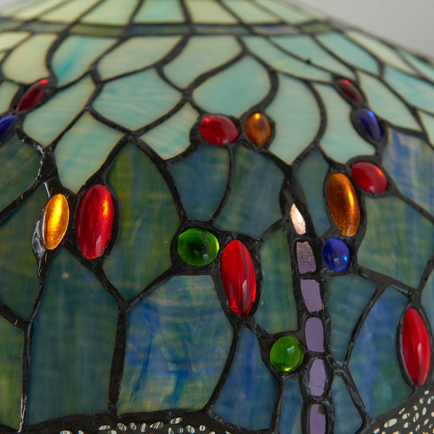 Endon 64069 - Gulvlampe Tiffany DRAGONFLY 2xE27/60W/230V Ø 50 cm