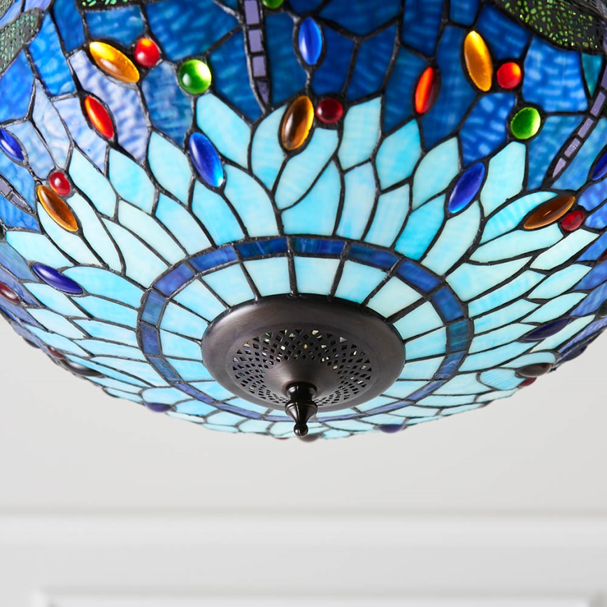 Endon 64075 - Lysekrone med kædeophæng DRAGONFLY 3xE27/60W/230V Ø 41 cm