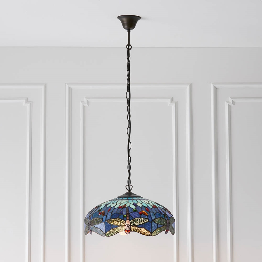 Endon 64080 - Lysekrone med kædeophæng DRAGONFLY 3xE27/60W/230V Ø 41 cm