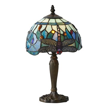 Endon 64088 - Bordlampe Tiffany DRAGONFLY 1xE14/40W/230V Ø 20 cm