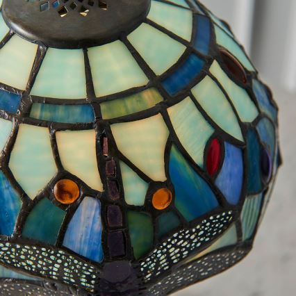 Endon 64088 - Bordlampe Tiffany DRAGONFLY 1xE14/40W/230V Ø 20 cm