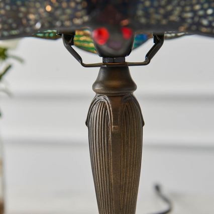 Endon 64088 - Bordlampe Tiffany DRAGONFLY 1xE14/40W/230V Ø 20 cm