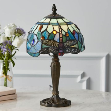 Endon 64088 - Bordlampe Tiffany DRAGONFLY 1xE14/7W/230V Ø 20 cm