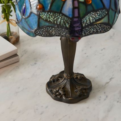 Endon 64088 - Bordlampe Tiffany DRAGONFLY 1xE14/7W/230V Ø 20 cm