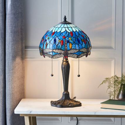 Endon 64090 - Bordlampe DRAGONFLY 2xE27/60W/230V Ø 30 cm