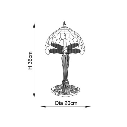 Endon 64091 - Bordlampe GULDSMED 1xE14/40W/230V diameter 20 cm