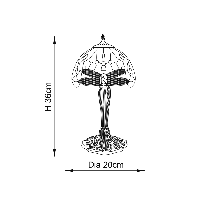 Endon 64091 - Bordlampe GULDSMED 1xE14/40W/230V diameter 20 cm