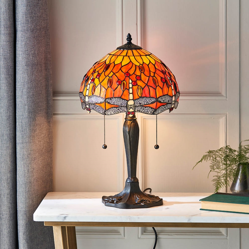 Endon 64092 - Bordlampe DRAGONFLY 2xE27/60W/230V Ø 30 cm