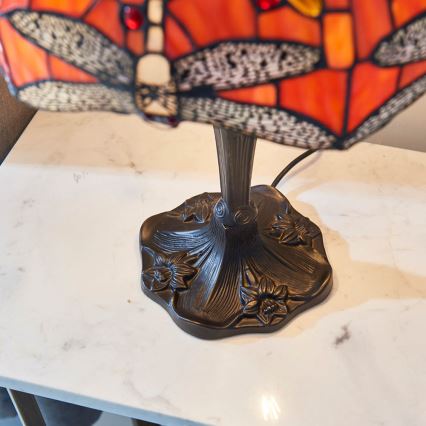 Endon 64093 - Bordlampe Tiffany DRAGONFLY 2xE27/60W/230V Ø 41 cm