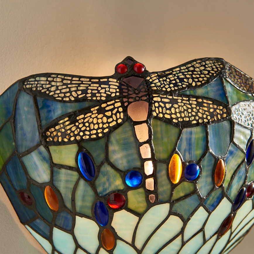 Endon 64102 - Væglampe Tiffany DRAGONFLY 1xE14/40W/230V