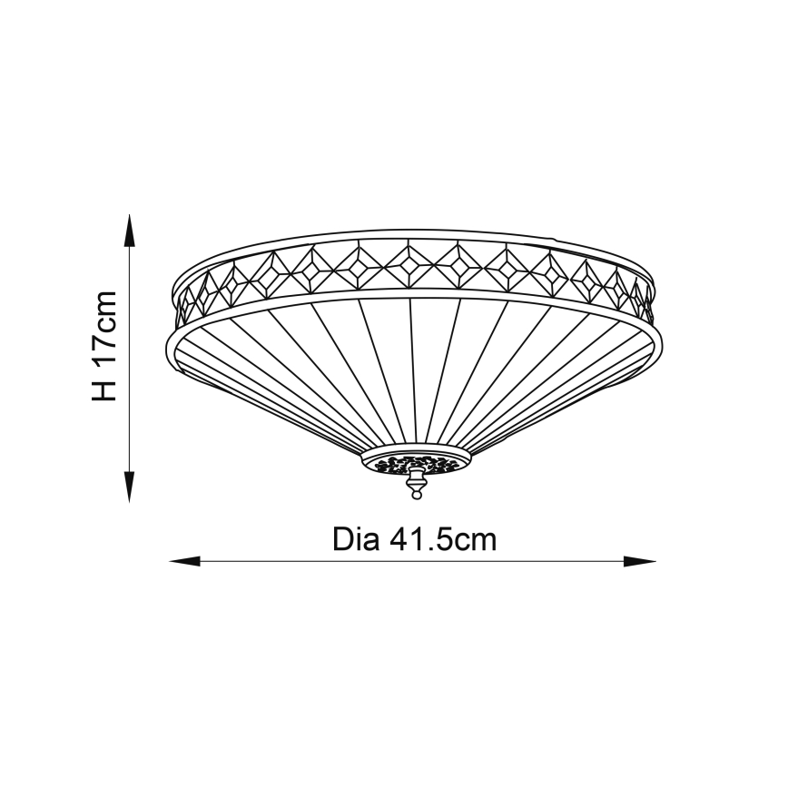 Endon 64145 - Loftlampe FARGO 2xE27/60W/230V diameter 41,5 cm