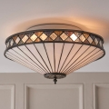 Endon 64145 - Tiffany FARGO loftlampe 2xE27/60W/230V Ø 41,5 cm