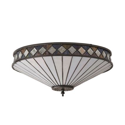 Endon 64145 - Tiffany FARGO loftlampe 2xE27/60W/230V Ø 41,5 cm