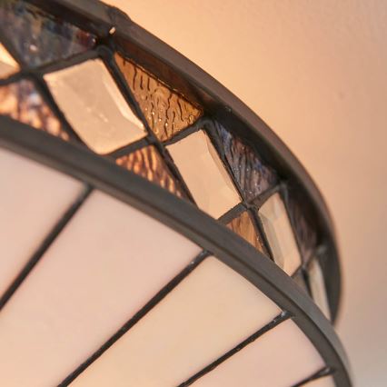 Endon 64145 - Tiffany FARGO loftlampe 2xE27/60W/230V Ø 41,5 cm