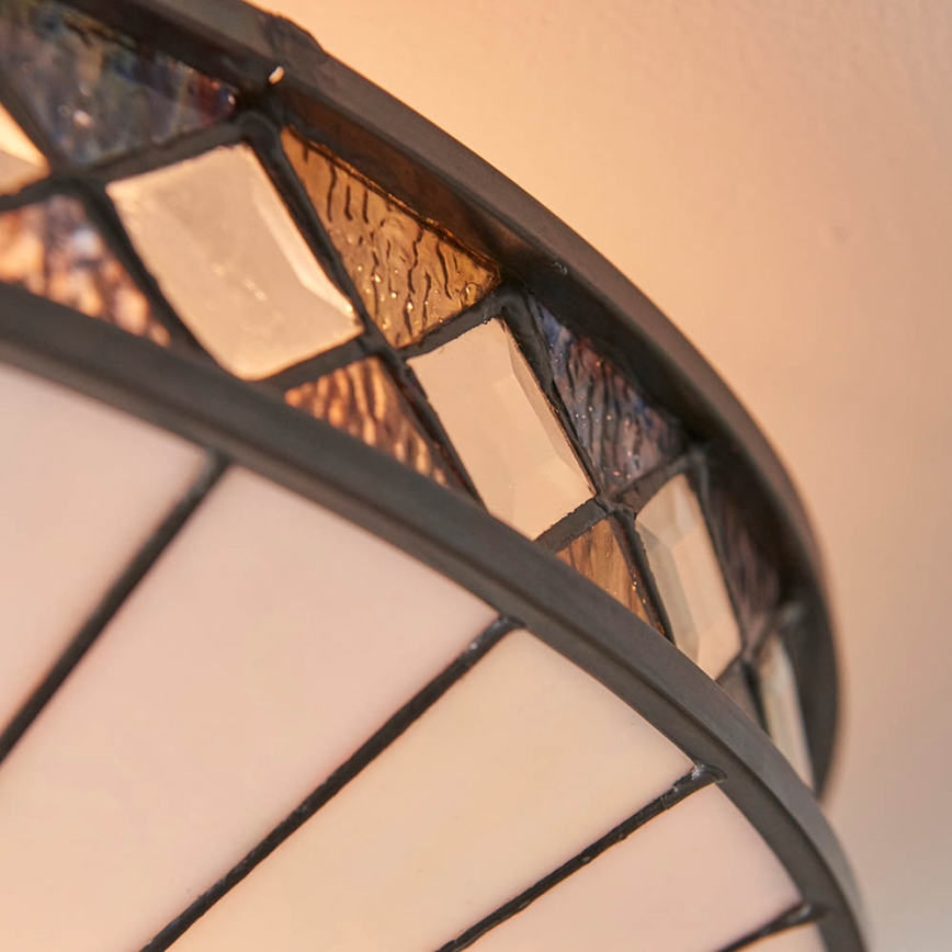 Endon 64145 - Tiffany FARGO loftlampe 2xE27/60W/230V Ø 41,5 cm